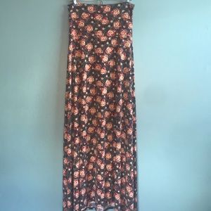 Lularoe Carnation Print Maxi Skirt/Strapless Dress